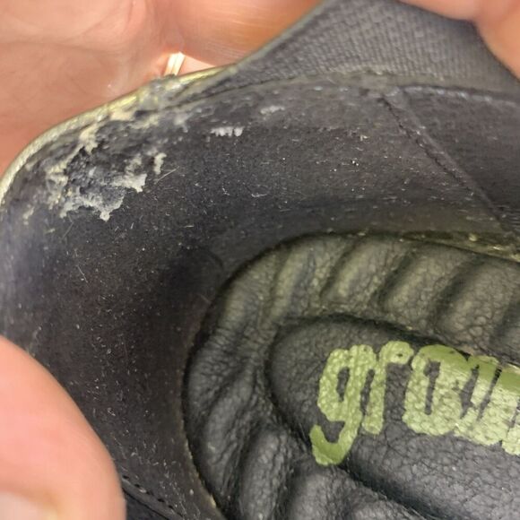 Groundhog Leather Slip On Shoe Pewter BINGO Round Tow Low Wedge Womens 40 US 9.5 - Picture 8 of 15